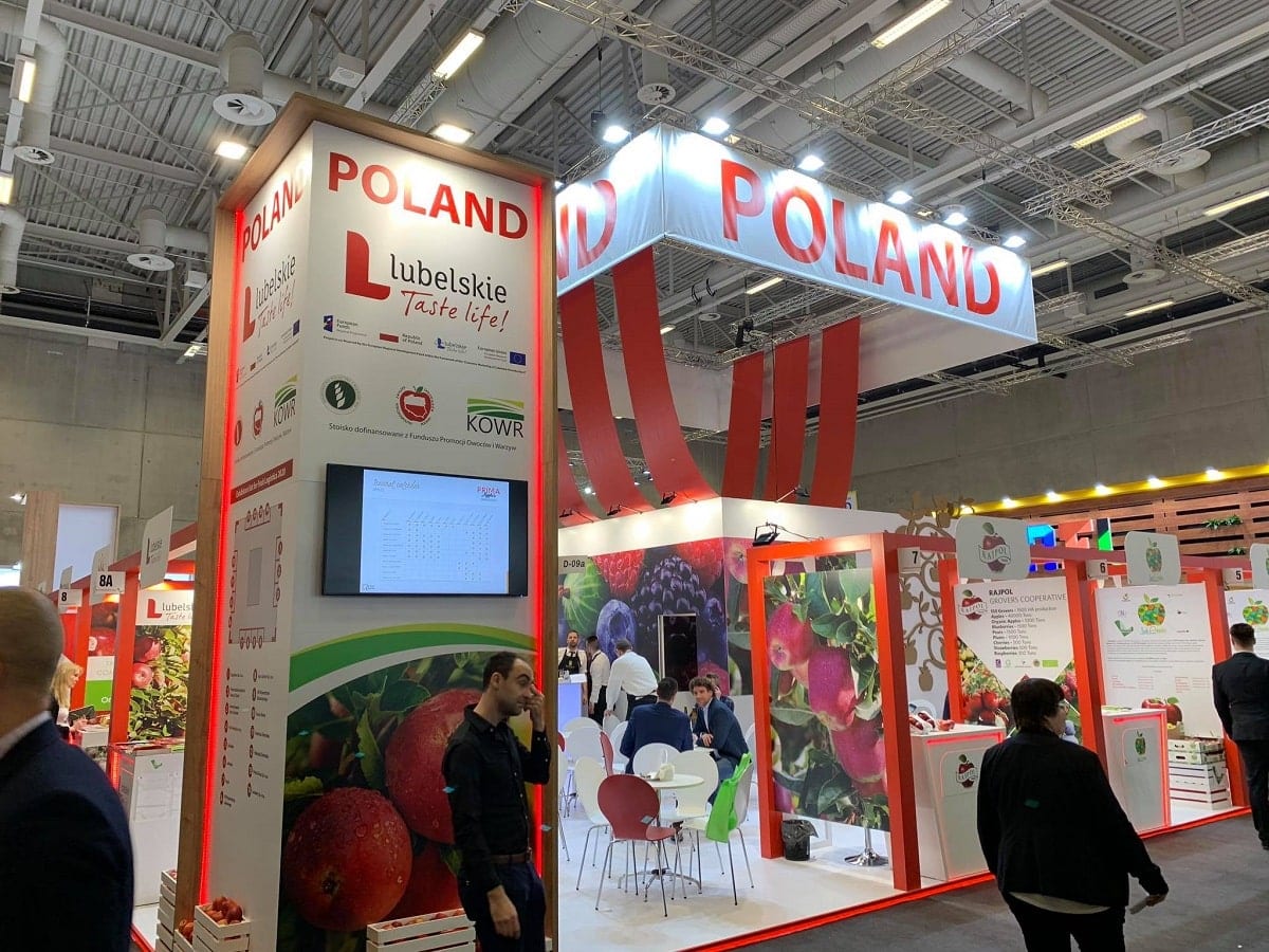 Polskie stoisko narodowe na Targach Fruit Logistica 2020