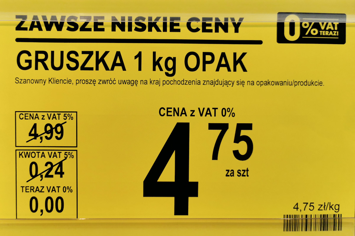 ceny jabłek Biedronka