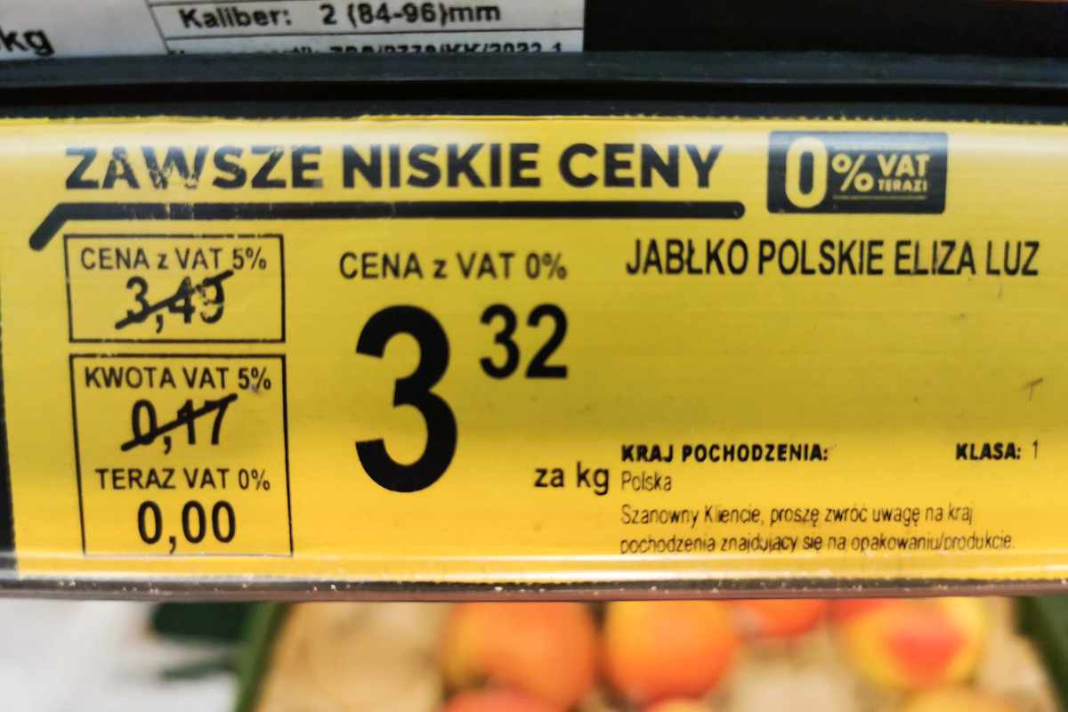 ceny jabłek Biedronka