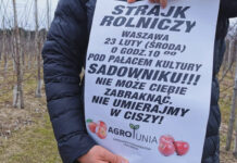 Agrounia mobilizuje sadowników do wzięcia udziału w proteście