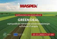Grupa Maspex zaprasza na webinarium „Green Deal a przyszłość zrównoważonego rolnictwa w Polsce i w Europie”